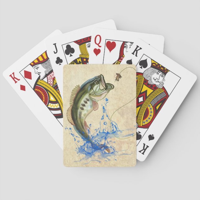 Cartas de juego en bicicleta de pesca con mosca (Reverso)