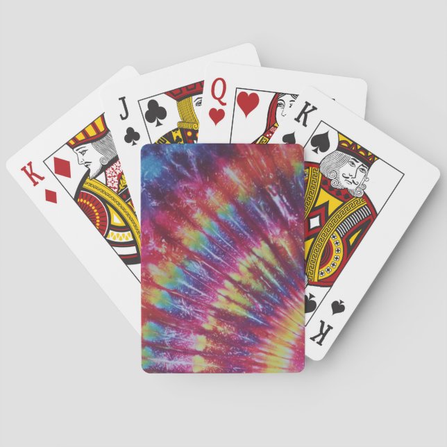 Cartas de juego en bicicleta de tinta arco iris (Reverso)