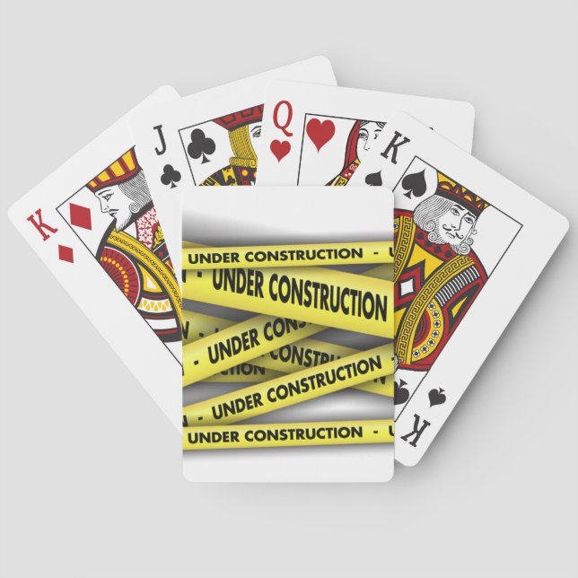 Cartas de juego en construcción (Reverso)