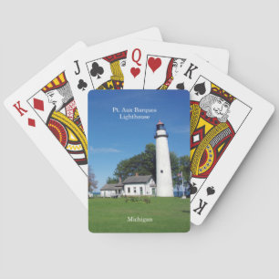 Cartas de juego en el faro de Aux Barques
