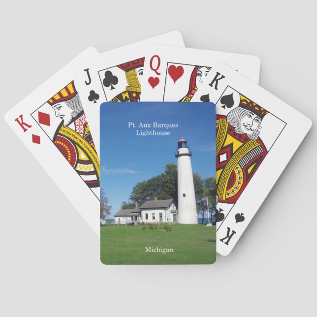 Cartas de juego en el faro de Aux Barques (Reverso)