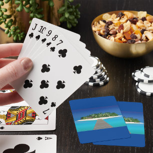 Cartas de juego escénicas para vacaciones en Isla