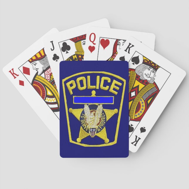 Cartas de juego Escudo de la policía (Reverso)