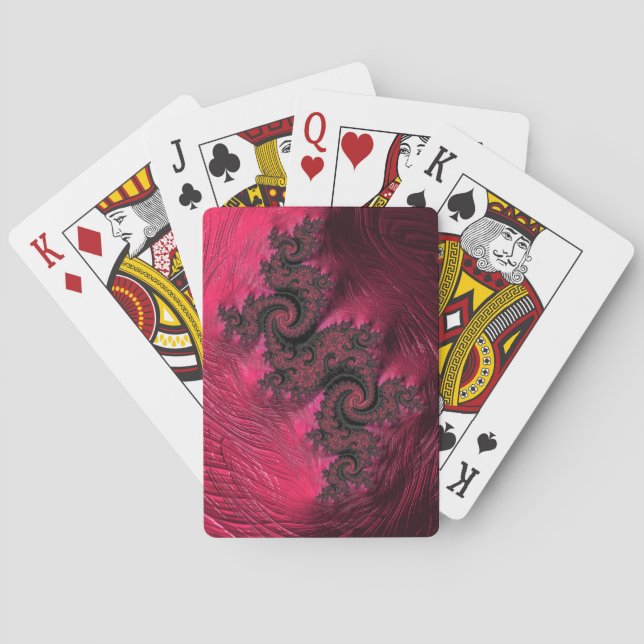 cartas de juego - F408 "Dragón rosa" (Reverso)