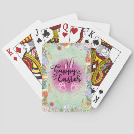 Cartas de juego felices de Pascua, baraja de carta