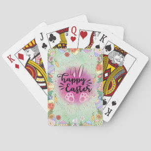 Cartas de juego felices de Pascua, baraja de carta