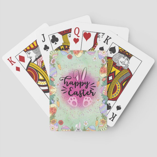 Cartas de juego felices de Pascua, baraja de carta (Reverso)