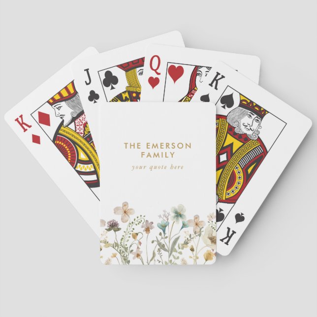 Cartas de Juego Floral Clásico (Reverso)