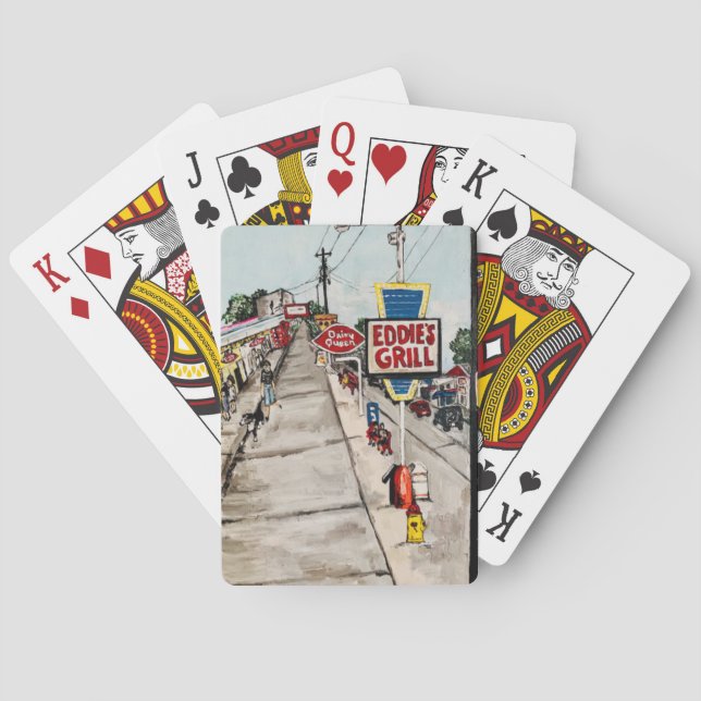 Cartas de juego "Geneva-On-Lake Street View" (Reverso)