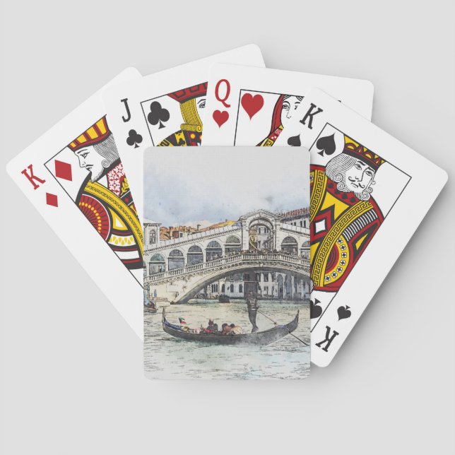 Cartas de juego Gondola Venice Italy (Reverso)