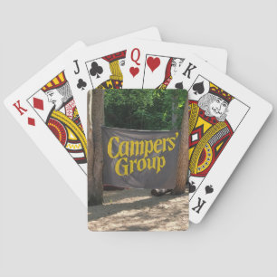 Cartas de juego grupales de los campistas