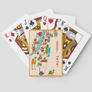 Cartas de juego ilustradas vintage de Israel