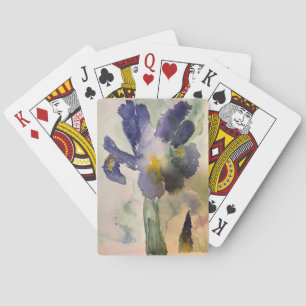 Cartas de Juego - Iris Azul acuarela pintada a man