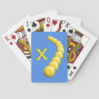 Cartas de juego - Línea de bolas amarillas con ini