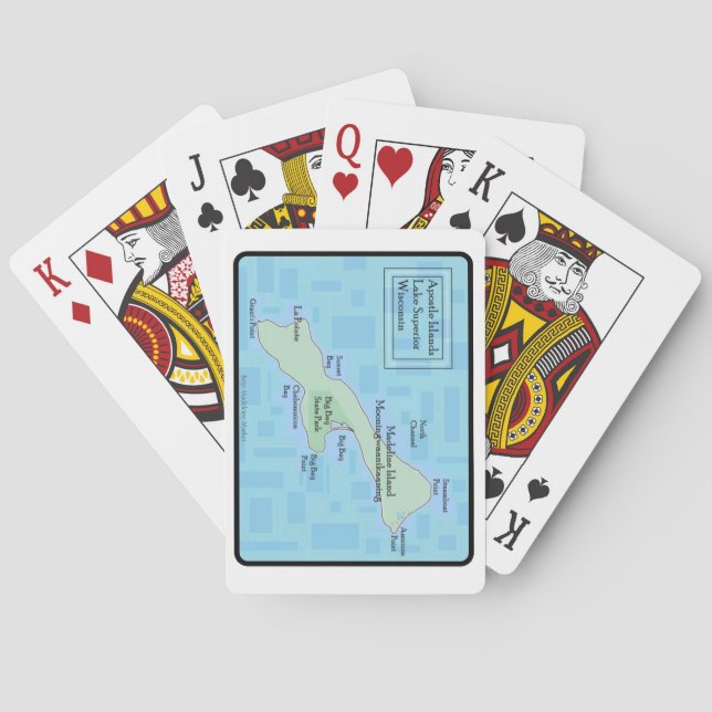 Cartas de juego Madeline Island Teal (Reverso)