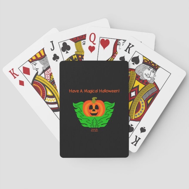 Cartas de juego mágicas de calabaza de Halloween (Reverso)