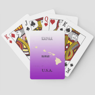 Cartas de juego - Mapa de Hawaii con ciudad