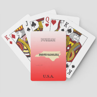 Cartas de juego - Mapa estatal de Carolina del Nor