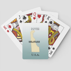 Cartas de juego - Mapa estatal de Delaware con la 