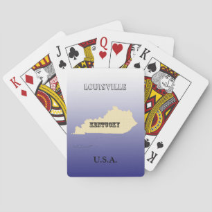 Cartas de juego - Mapa estatal de Kentucky con ciu