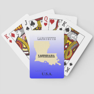 Cartas de juego - Mapa estatal de Louisiana con ci