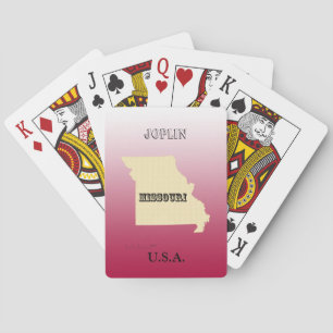 Cartas de juego - Mapa estatal de Missouri con ciu