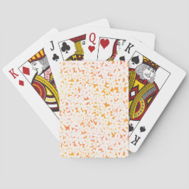 Cartas de juego - margaritas sobre fondo naranja