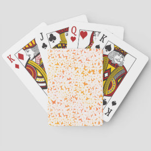 Cartas de juego - margaritas sobre fondo naranja