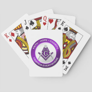 Cartas de Juego Masónicas Moradas