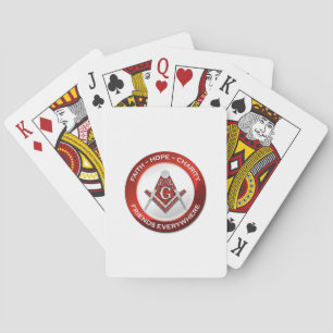 Cartas de Juego Masónicas Rojas