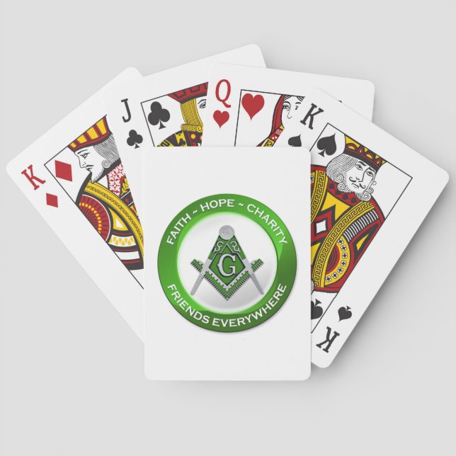 Cartas de Juego Masónicas Verdes (Reverso)