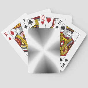 Cartas de juego metálicas de plata falsa