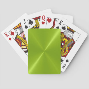 Cartas de juego metálico inoxidable verde Guay