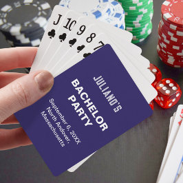 Cartas de juego Minimalista Azul Oscuro para Despe