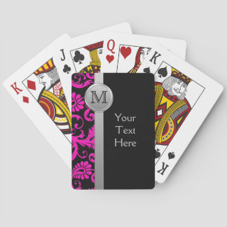 Cartas de juego Monograma negro negro negro platea