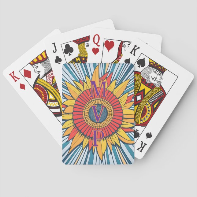Cartas de juego monogramadas (Reverso)