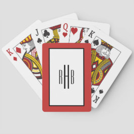 Cartas de Juego Monogramadas Regalo de Poker para 