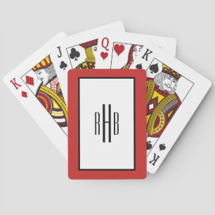 Cartas de Juego Monogramadas Regalo de Poker para 