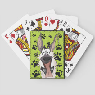 Cartas de juego móvil: perro divertido canasta
