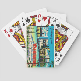 Cartas de juego Mt Rainier Washington Retro