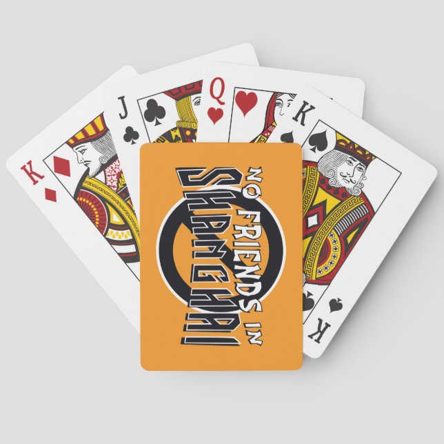 Cartas de juego naranja para Shanghai Rummy (Reverso)