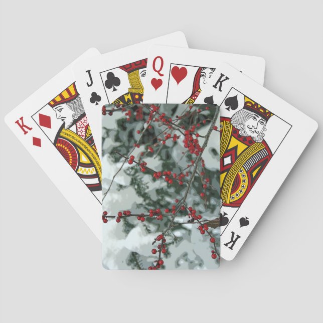 Cartas de juego navideñas de los Navidades Red Win (Reverso)