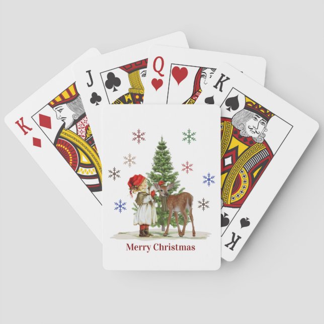 Cartas de juego navideñas para Feliz (Reverso)