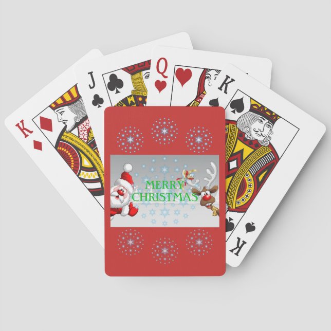 Cartas de juego navideñas para Feliz (Reverso)