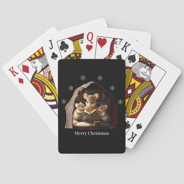 Cartas de juego navideñas para Feliz (Reverso)