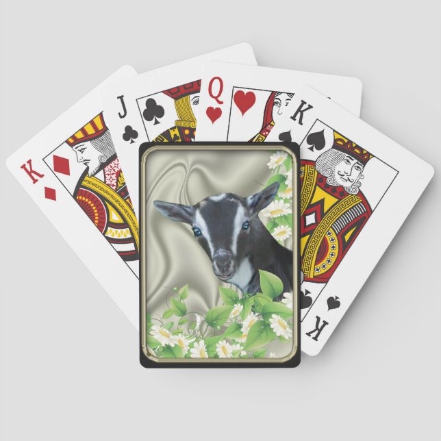 Cartas de juego Nigerianas Dwarf Goat Daisies Bicy (Reverso)