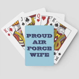 Cartas de juego Orgullosa esposa de la Fuerza Aére