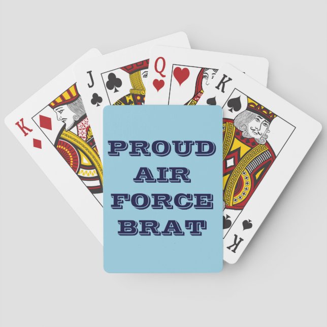 Cartas de juego Orgullosa Fuerza Aérea Brat (Reverso)