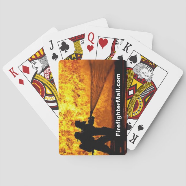 Cartas de juego para bomberos del Departamento de  (Reverso)