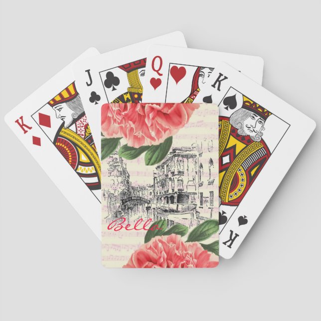 Cartas de juego para chicos de Bella Italy (Reverso)